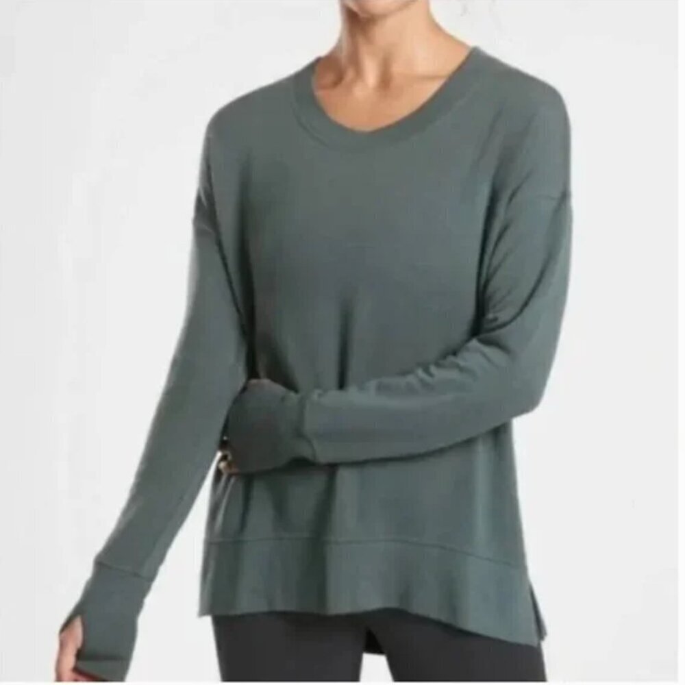 ** Athleta Coaster Luxe Sweatshirt size  Extra Large Style 870422 Green